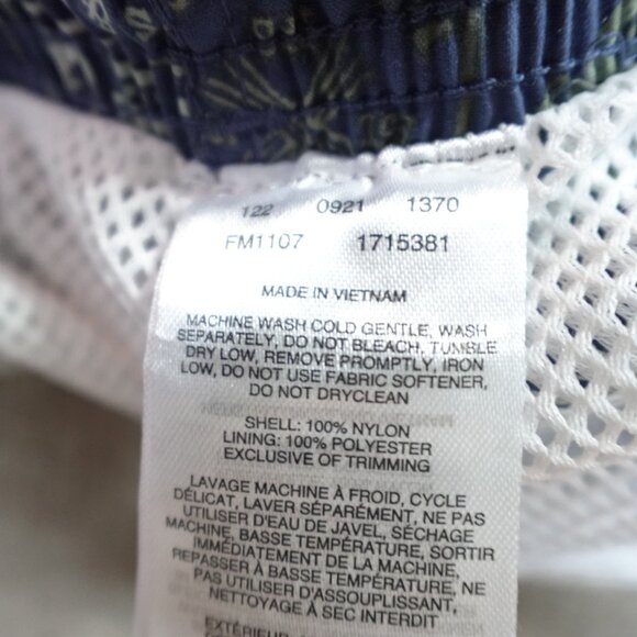 Columbia PFG Swim Shorts Large Blue All Over Print Lined 7" in - Picture 8 of 11